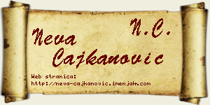 Neva Čajkanović vizit kartica